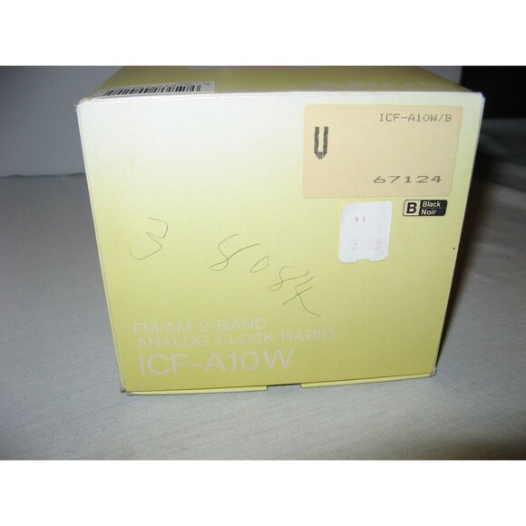 Vintage Black Sony Cube ICF-A10W AM/FM Clock Radio Alarm Tested In Original Box - Picture 7 of 7